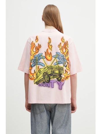 βαμβακερό μπλουζάκι marcelo burlon county flame boxy