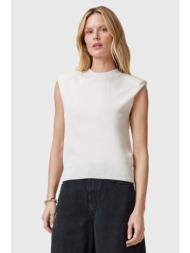 μάλλινο τοπ allsaints kayla χρώμα: άσπρο, w016kc 100% μαλλί