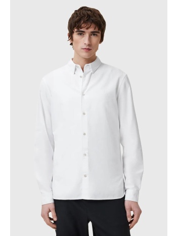 βαμβακερό πουκάμισο allsaints haven ανδρικό, χρώμα άσπρο