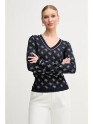 πουλόβερ guess rosie χρώμα: ναυτικό μπλε, w5gr07 z3d60 78% βισκόζη, 22% πολυαμίδιο