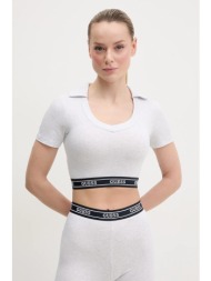 πόλο guess aline χρώμα: γκρι, v5gp07 kcsa2 κύριο υλικό: 48% modal, 46% βαμβάκι, 6% ελαστάν