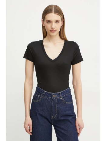 μπλουζάκι guess χρώμα μαύρο, w5gp31 kcsx2 κύριο υλικό