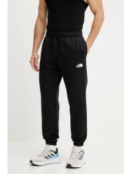 παντελόνι φόρμας the north face simple dome χρώμα: μαύρο, nf0a8c1wjk31 68% βαμβάκι, 32% πολυεστέρας