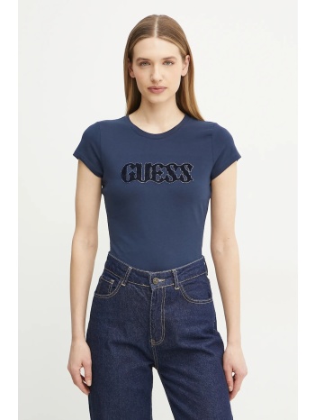 μπλουζάκι guess χρώμα ναυτικό μπλε, w5gi42 j1314 κύριο