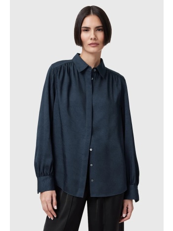 πουκάμισο allsaints aggie χρώμα ναυτικό μπλε, w039pc 100%