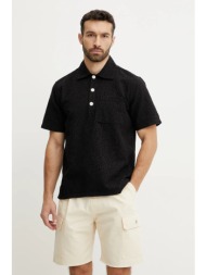 βαμβακερό πουκάμισο oas ανδρικό, χρώμα: μαύρο, 7106 κύριο υλικό: 100% βαμβάκι