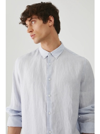 πουκάμισο από λινό medicine ανδρικό, χρώμα μπλε 100% λινό