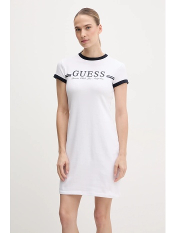 φόρεμα guess χρώμα άσπρο, v5gk02 kcqx1 κύριο υλικό 93%