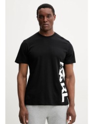 βαμβακερό μπλουζάκι karl lagerfeld ανδρικό, χρώμα: μαύρο, a2m46038 100% οργανικό βαμβάκι