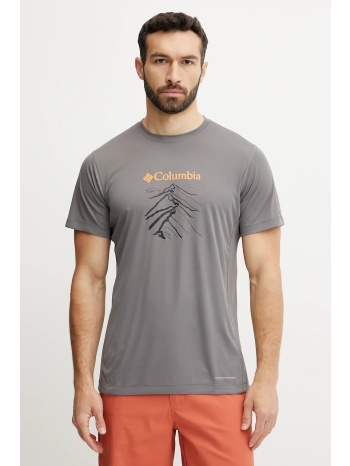 αθλητικό μπλουζάκι columbia zero rules χρώμα γκρι, 2118541