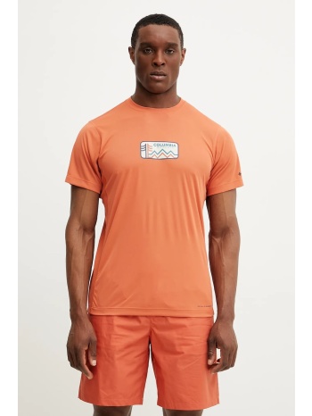 αθλητικό μπλουζάκι columbia zero rules χρώμα πορτοκαλί