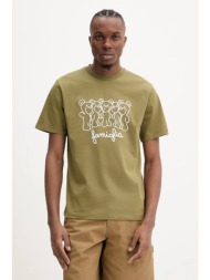 βαμβακερό μπλουζάκι inbetweeners χρώμα: πράσινο, s5twuath031 100% βαμβάκι