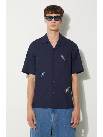 βαμβακερό πουκάμισο paul smith ανδρικό, χρώμα ναυτικό