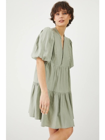 λινό φόρεμα medicine χρώμα πράσινο 55% λινό, 45% βισκόζη