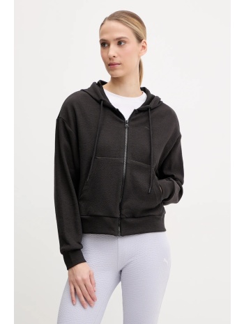 μπλούζα puma χρώμα μαύρο, με κουκούλα, 685056 61% βαμβάκι