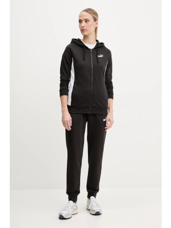 φόρμα puma χρώμα μαύρο, 685077 κύριο υλικό 68% βαμβάκι