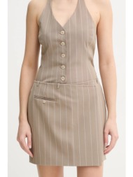 φούστα samsoe samsoe saneem χρώμα: μπεζ, f25100158 κύριο υλικό: 67% ανακυκλωμένος πολυεστέρας, 29% β