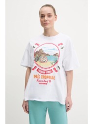 βαμβακερό μπλουζάκι rip curl cove heritage γυναικείο, χρώμα: άσπρο, 0flwte 100% βαμβάκι