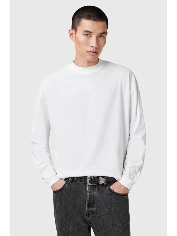 βαμβακερό πουλόβερ allsaints finn ανδρικό, χρώμα άσπρο