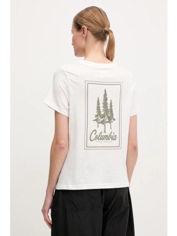 βαμβακερό μπλουζάκι columbia rolling bend γυναικείο, χρώμα
