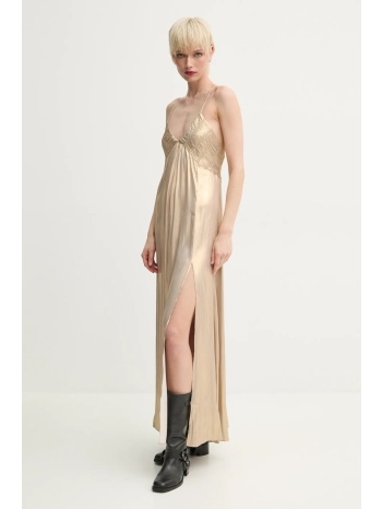 φόρεμα zadig&voltaire χρώμα χρυσαφί, wwdr02528 100%