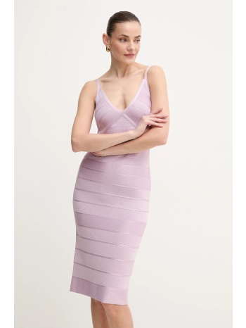φόρεμα herve leger rowan χρώμα μοβ, msb8511984 92%