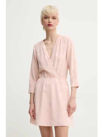 μεταξωτό φόρεμα zadig&voltaire χρώμα πορτοκαλί, wwdr02526