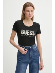μπλουζάκι guess degrade χρώμα: μαύρο, w5gi14 j1314 95% βαμβάκι, 5% ελαστάν