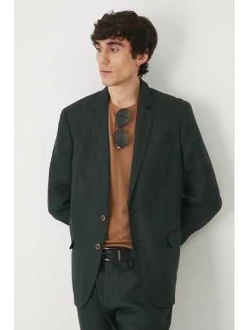 λινό πανωφόρι medicine ανδρικά, χρώμα πράσινο κύριο υλικό