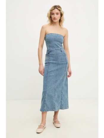 φόρεμα τζιν answear.lab χρώμα μπλε 75% βαμβάκι, 23%