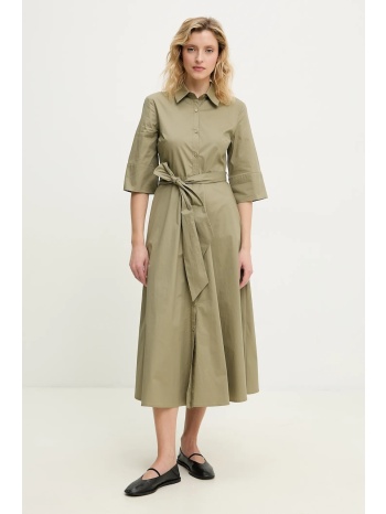 βαμβακερό φόρεμα answear.lab χρώμα πράσινο 100% βαμβάκι