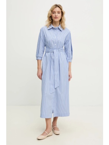 φόρεμα answear.lab χρώμα μπλε 70% βαμβάκι, 27% πολυαμίδιο