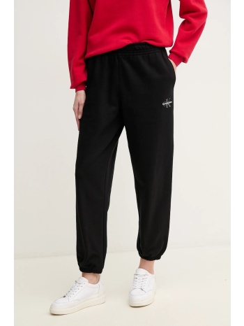 παντελόνι φόρμας calvin klein jeans χρώμα μαύρο