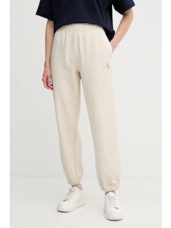 παντελόνι φόρμας calvin klein jeans χρώμα άσπρο