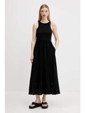 φόρεμα desigual dijon χρώμα μαύρο, 25swvk58 99% βαμβάκι