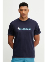 βαμβακερό μπλουζάκι guess ανδρικό, χρώμα: ναυτικό μπλε, f5gi06 i3z14 100% βαμβάκι