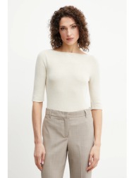 μπλουζάκι max&co. χρώμα: μπεζ, 2516361043200 κύριο υλικό: 60% βαμβάκι, 40% βισκόζη