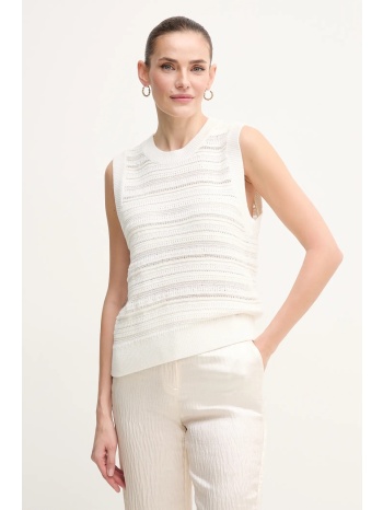 γιλέκο pedro del hierro χρώμα μπεζ, 5509061 60% βαμβάκι