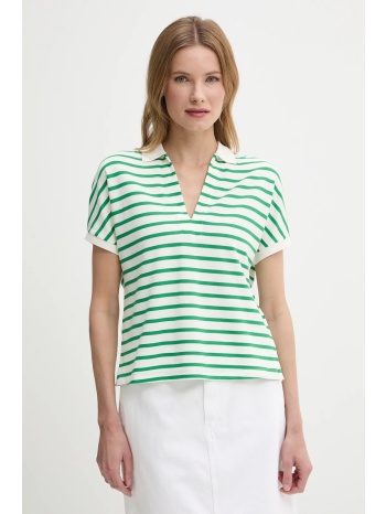 πόλο tommy hilfiger χρώμα πράσινο, ww0ww44512 κύριο υλικό