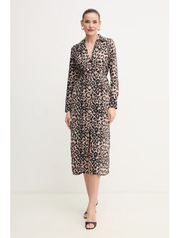 φόρεμα morgan χρώμα μπεζ, rspring κύριο υλικό 98%