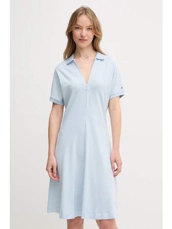 φόρεμα tommy hilfiger χρώμα μπλε, ww0ww44513 65% lyocell