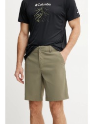 σορτς εξωτερικού χώρου columbia tech trail χρώμα: πράσινο, 2114764 95% πολυεστέρας, 5% ελαστάν