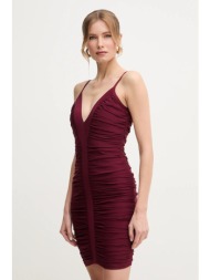 φόρεμα herve leger andrea χρώμα: μπορντό, rme8499595 91% ρεγιόν, 8% πολυαμίδιο, 1% ελαστάν