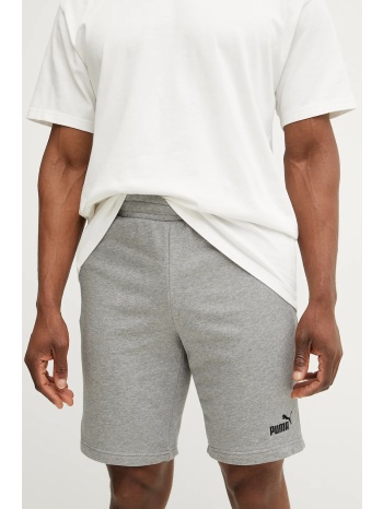 σορτς puma χρώμα γκρι, 682594 κύριο υλικό 68% βαμβάκι