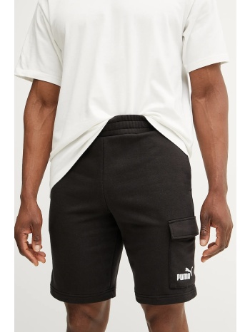 σορτς puma χρώμα μαύρο, 682662 κύριο υλικό 68% βαμβάκι