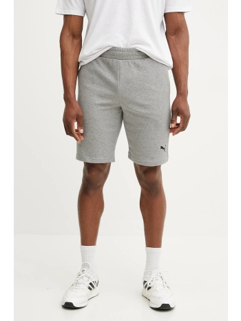 σορτς puma χρώμα γκρι, 682598 κύριο υλικό 68% βαμβάκι