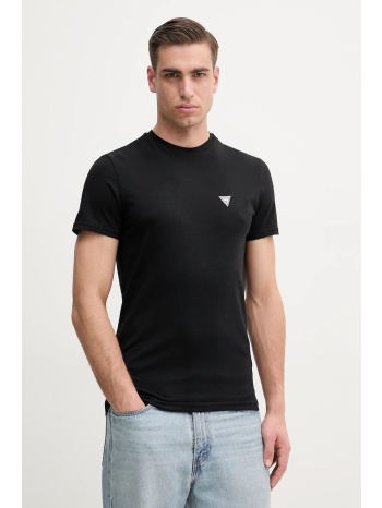 μπλουζάκι guess joe χρώμα μαύρο, u5gm11 k6yw1 95% βαμβάκι