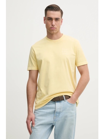 βαμβακερό μπλουζάκι marc o`polo ανδρικό, χρώμα κίτρινο