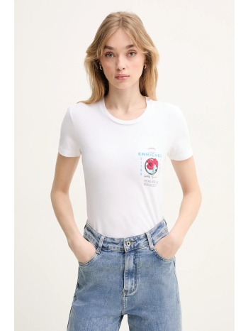 βαμβακερό μπλουζάκι iceberg γυναικείο, χρώμα άσπρο, f091