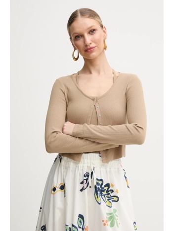 πλεκτή ζακέτα max&co. χρώμα καφέ, 2516931014200 95%